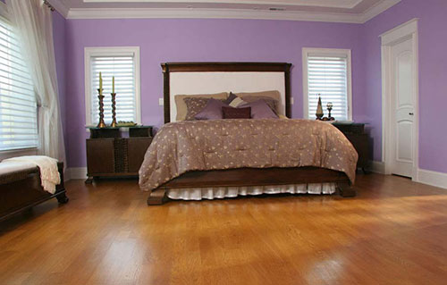 Bedroom with Oak Hardwood Flooring