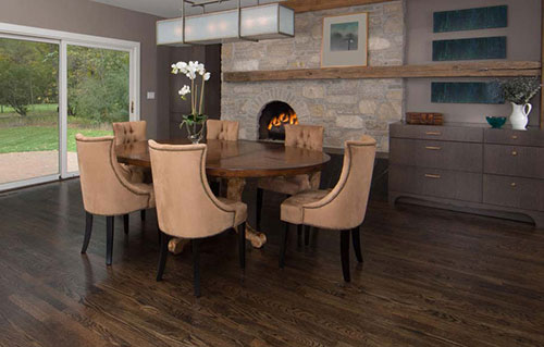 Dining Room with Wood Laminate Flooring