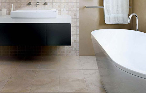 Bathroom with Ceramic Tile Flooring