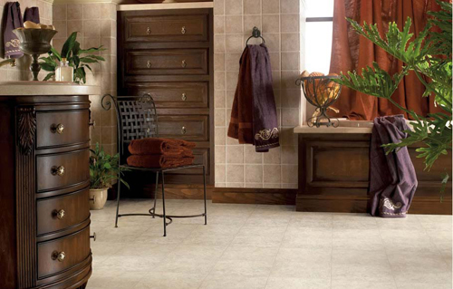 Bathroom with Vinyl Flooring